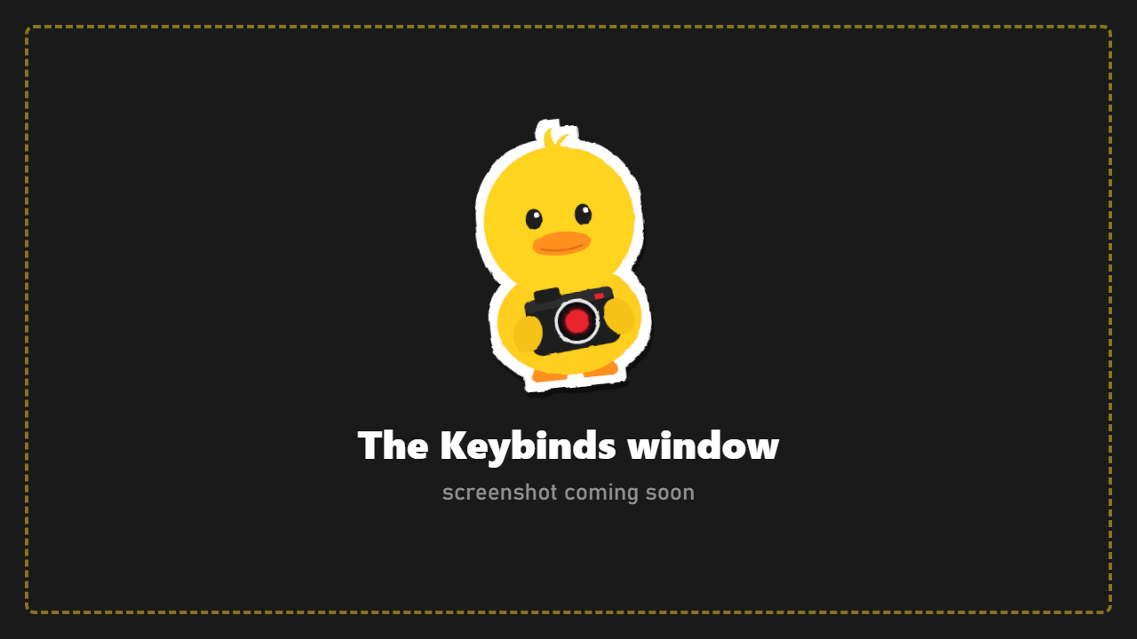 The Keybinds window