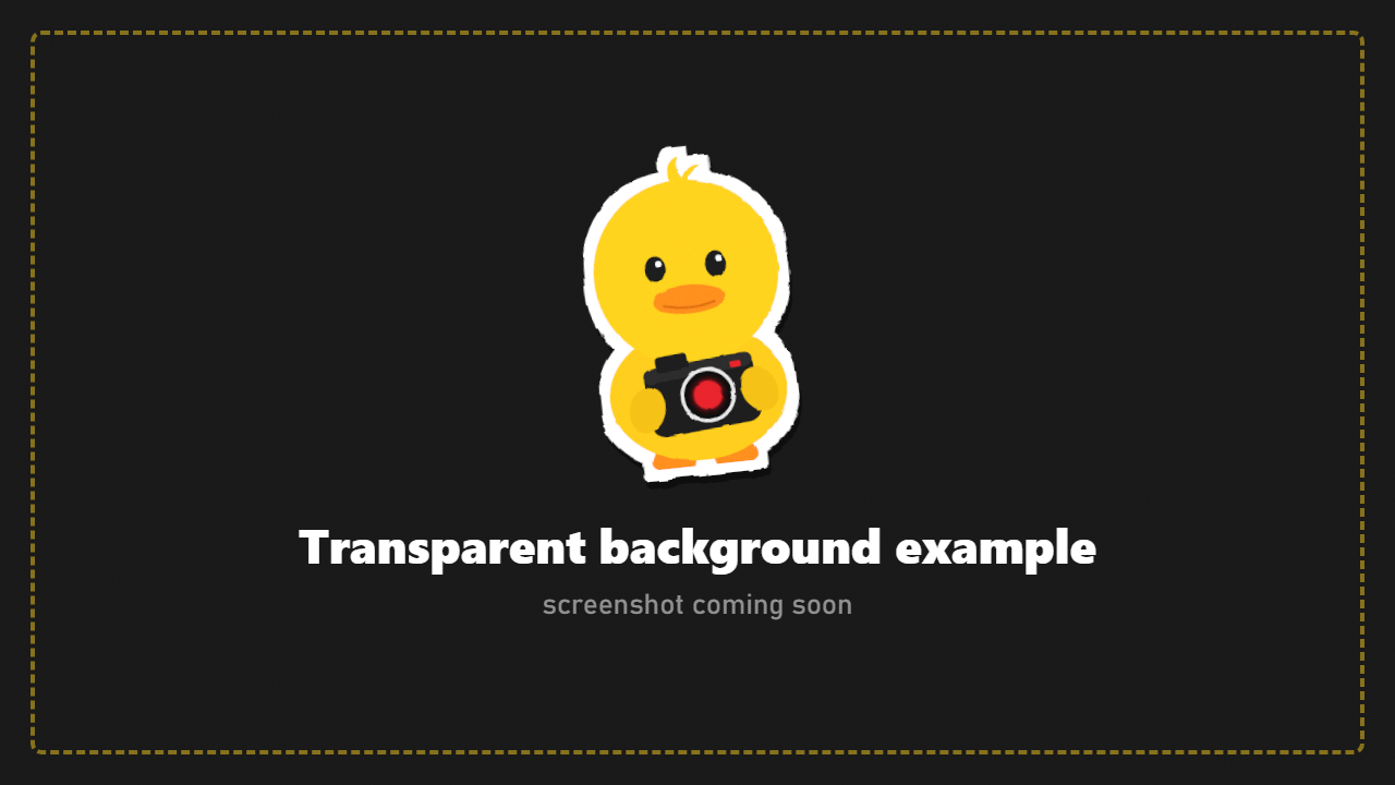 Transparent background example